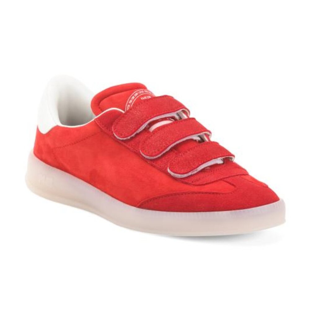 P448 Made In Portugal Suede Monza Velcro Low Profile Sneakers